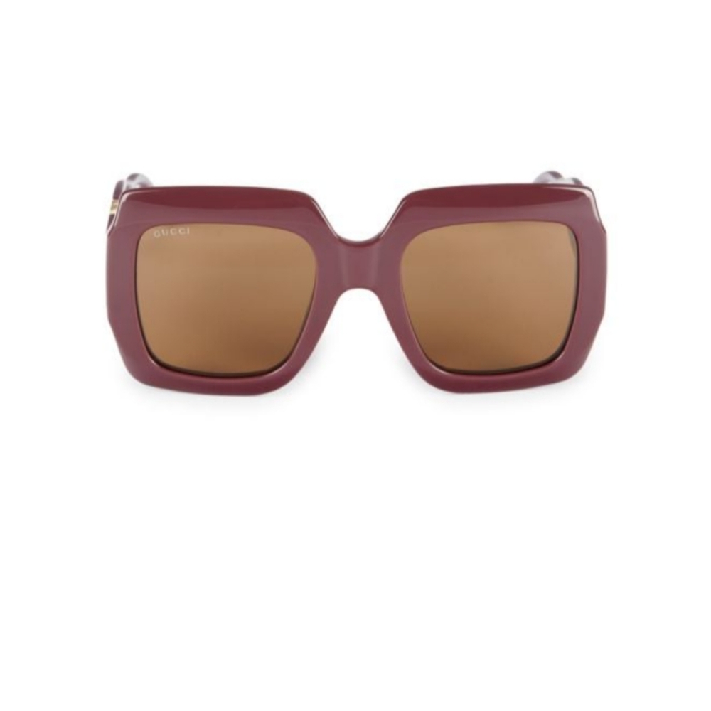 Gucci Purple Oversized Sunglasses with Geometric Design